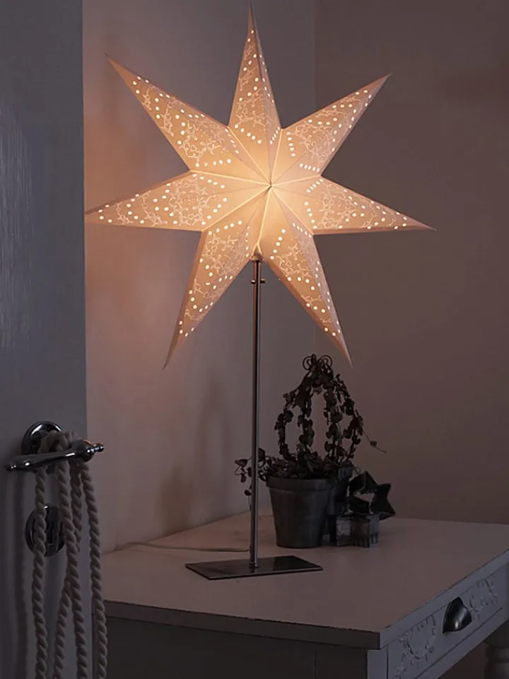 STAR Trading Stehleuchten<Standleuchte "Sensy" in Creme - (B)54 x (H)78 cm