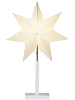STAR Trading Lichterketten & Dekobeleuchtung<Standleuchte "Stern" in Weiß - (B)34 x (H)52 cm