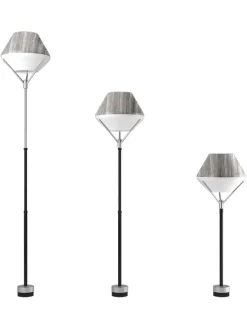 Designnest Stehleuchten<Standleuchte ''Tulip Lamp'' in Grau - Ø 35 cm