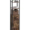Songmics Regale & Schränke<Standregal in Braun/ Schwarz - (B)37 x (H)167 x (T)30 cm