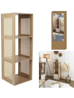 Ethnical Life Regale & Schränke<Standregal in Hellbraun - (B)34 x (H)99 x (T)32 cm