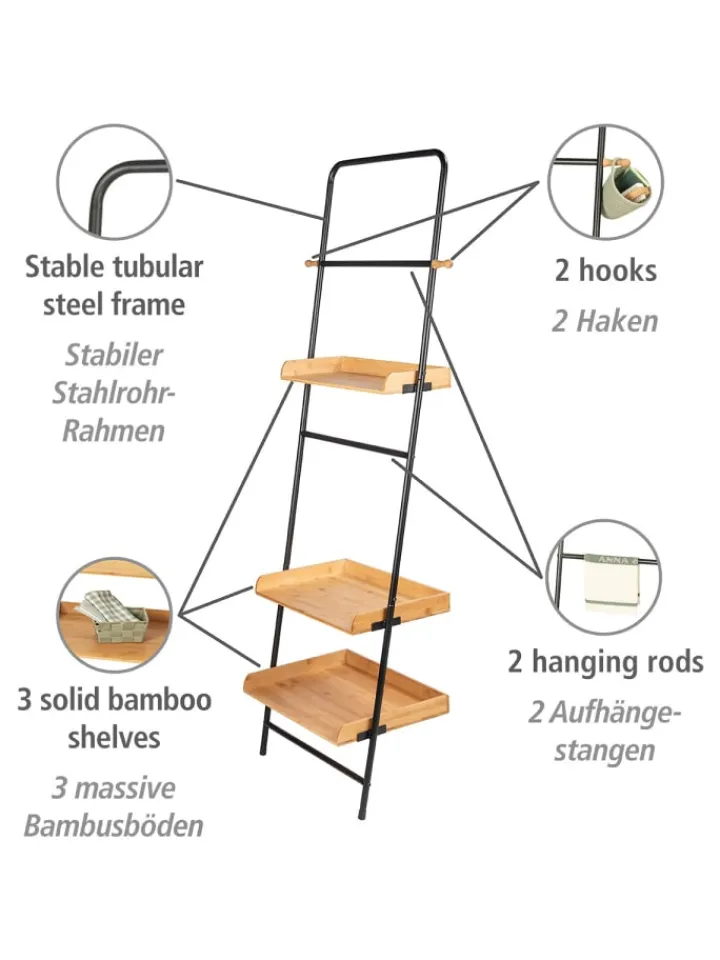 Wenko Badmöbel<Standregal Loft, Standregal Mod. Loft in Schwarz
