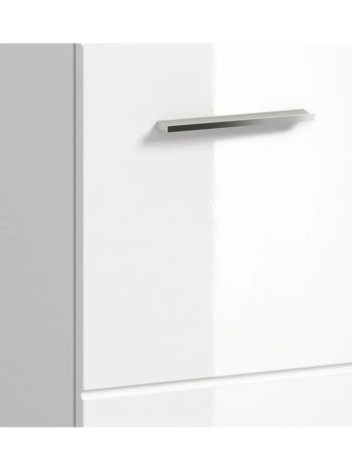 xonox.home Badmöbel<Standschrank breit in Weiß/Weiß Hochglanz - (B) 60 x (H) 80 x (T) 30