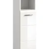 xonox.home Badezimmermöbel|Badmöbel<Standschrank hoch in Weiß/Weiß Hochglanz - (B) 30 x (H) 110 x (T) 30