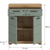 xonox.home Badmöbel|Badezimmermöbel<Standschrank in Artisan Eiche/Salbei - (B) 74 x (H) 88 x (T) 31