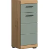 xonox.home Badmöbel<Standschrank in Artisan Eiche/Salbei - (B) 37 x (H) 88 x (T) 31