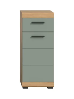 xonox.home Badmöbel<Standschrank in Artisan Eiche/Salbei - (B) 37 x (H) 88 x (T) 31
