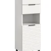 xonox.home Badmöbel<Standschrank in weiß/weiß - (B) 35 x (H) 110 x (T) 34