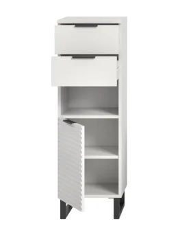 xonox.home Badmöbel<Standschrank in weiß/weiß - (B) 35 x (H) 110 x (T) 34