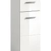 xonox.home Badezimmermöbel|Badmöbel<Standschrank in Weiß/Weiß Hochglanz - (B) 30 x (H) 80 x (T) 30