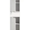 xonox.home Badezimmermöbel<Standschrank in weiß/weiß hochglanz - (B) 38 x (H) 151 x (T) 34