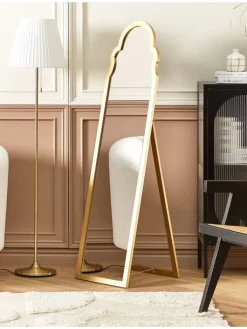 Beliani Spiegel<Standspiegel CHATILLON in Gold - (W) 40 x (H) 150 x (L) 60 cm