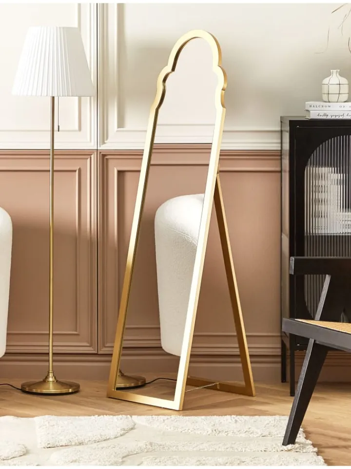 Beliani Spiegel<Standspiegel CHATILLON in Gold - (W) 40 x (H) 150 x (L) 60 cm
