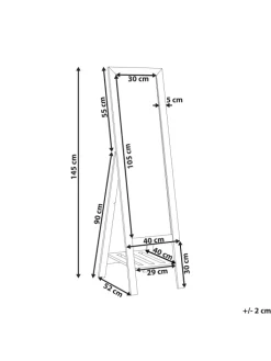 Beliani Spiegel<Standspiegel LUISANT in Braun - (W) 40 x (H) 145 x (L) 52 cm