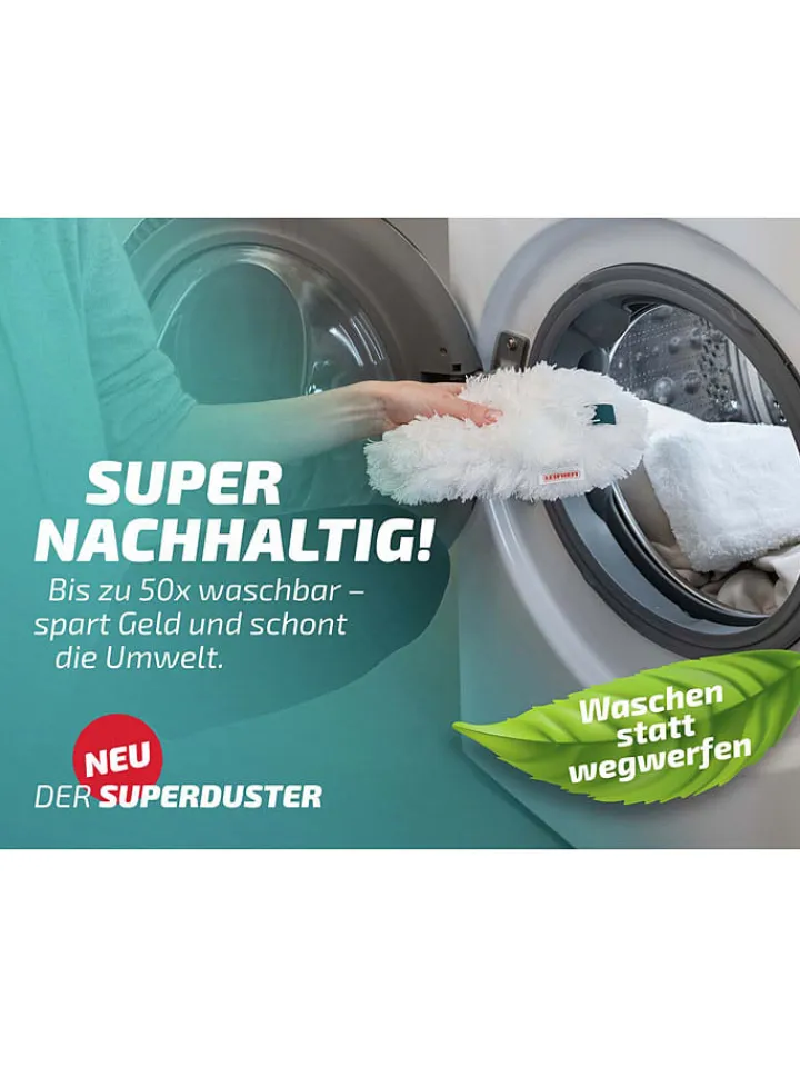 Leifheit Weitere Haushaltshelfer<Staubwedel "Superduster" in Türkis/ Weiß