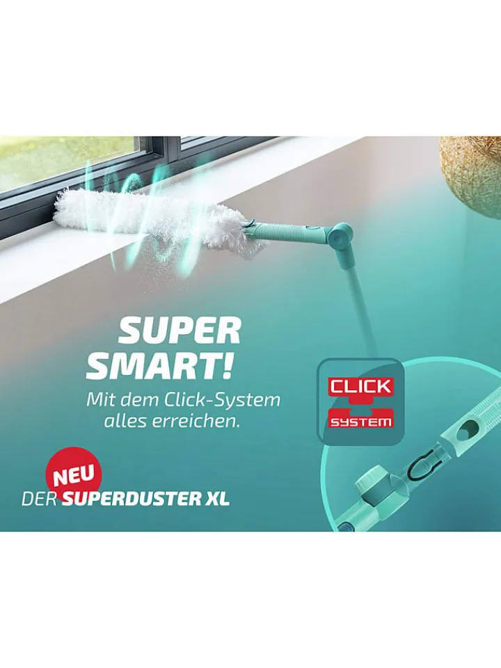 Leifheit Weitere Haushaltshelfer<Staubwedel "Superduster XL" in Türkis/ Weiß