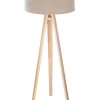 Licht-Erlebnisse Stehleuchten<Stehlampe (B)50 x (L)50 x (H)145 cm in Kiefer Beige Gold