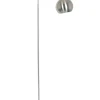 SalesFever Stehleuchten<Stehlampe 1-flammig aus Metall mit Lampenschirm Ø 20 cm matt in Edelstahloptik