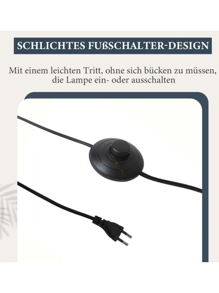 ZMH Stehleuchten<Stehlampe 1-flammige E27 in schwarz Glasschrim
