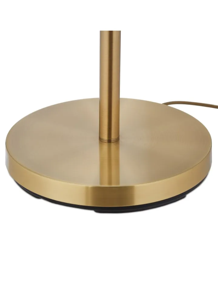 relaxdays Stehleuchten<Stehlampe in Beige/ Gold - (H)156 cm
