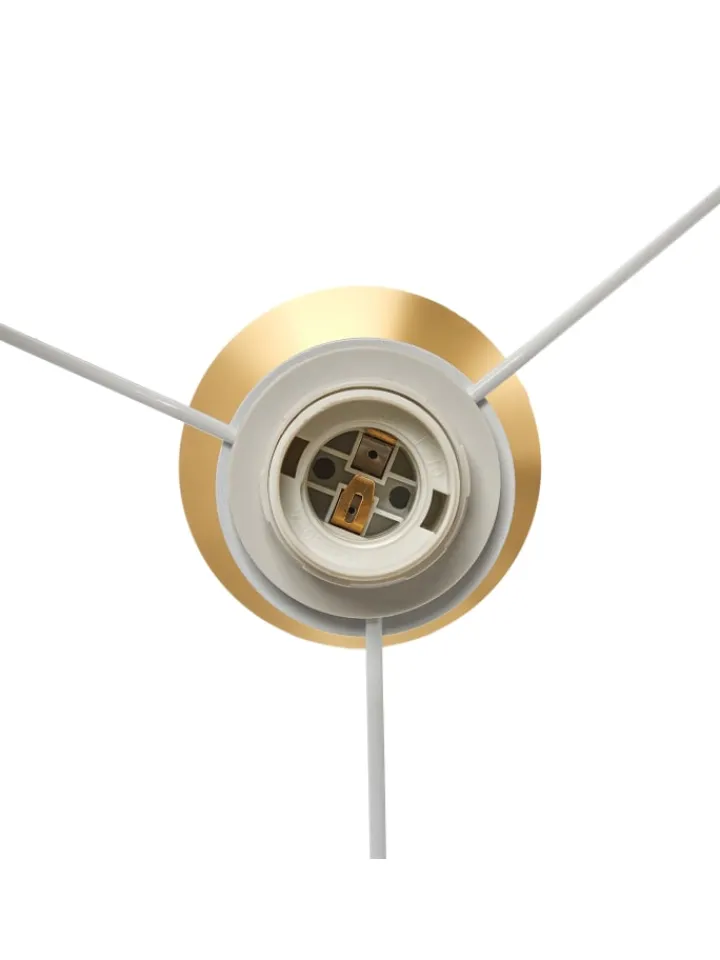 relaxdays Stehleuchten<Stehlampe in Beige/ Gold - (H)156 cm
