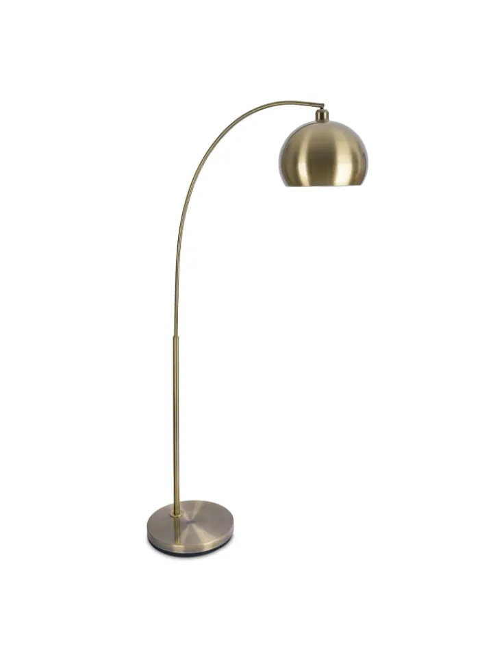 relaxdays Stehleuchten<Stehlampe in Gold - (B)92x (H)180 x (T)35 cm