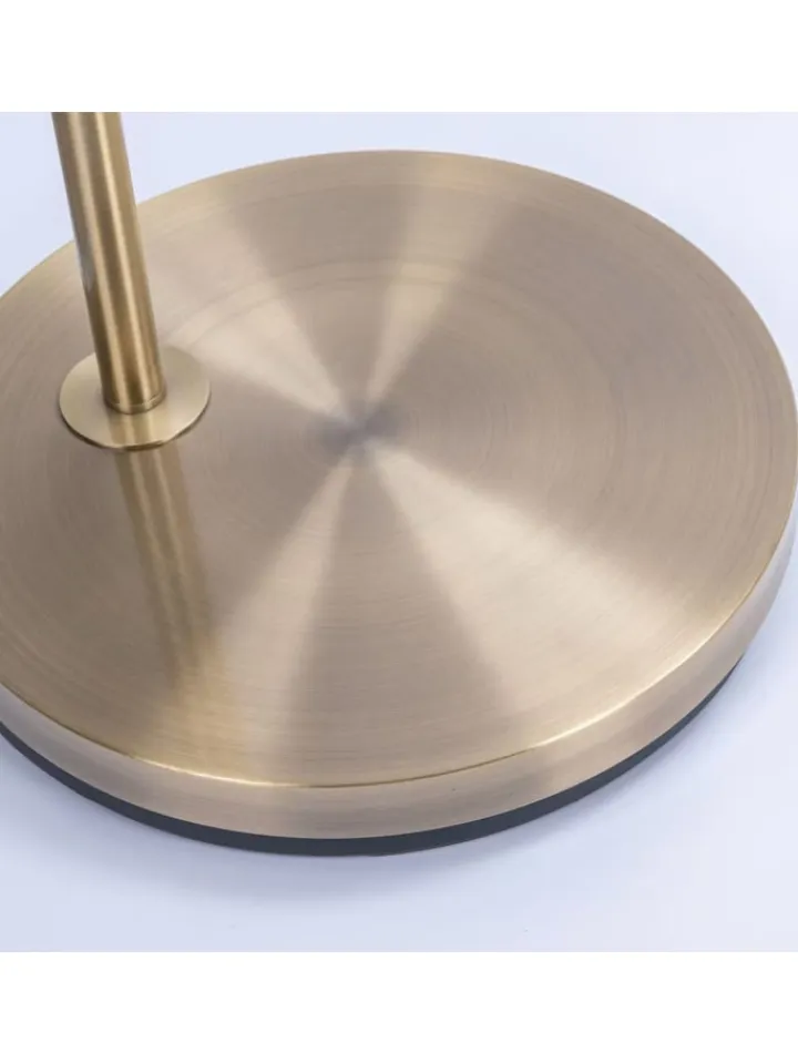 relaxdays Stehleuchten<Stehlampe in Gold - (B)92x (H)180 x (T)35 cm