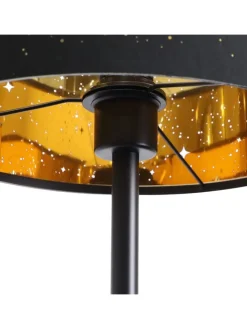 ZMH Stehleuchten<Stehlampe in schwarz E27 H 144cm Sternenhimmel Design