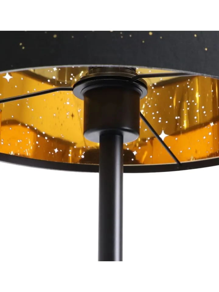 ZMH Stehleuchten<Stehlampe in schwarz E27 H 144cm Sternenhimmel Design