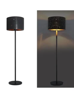 ZMH Stehleuchten<Stehlampe in schwarz E27 H 144cm Sternenhimmel Design