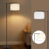 ZMH Stehleuchten<Stehlampe in weiß H 162cm 1-flammige E27 schwenkbar 180°