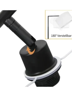ZMH Stehleuchten<Stehlampe in weiß H 162cm 1-flammige E27 schwenkbar 180°