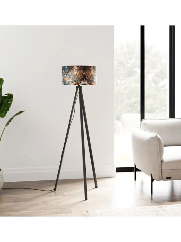 lux.pro Stehleuchten<Stehlampe Royal Tunbridge Wells in Grau Schwarz (H)140cm (B)40cm (T)40cm