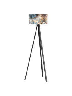 lux.pro Stehleuchten<Stehlampe Royal Tunbridge Wells in Grau Schwarz (H)140cm (B)40cm (T)40cm