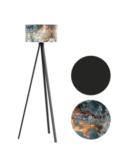 lux.pro Stehleuchten<Stehlampe Royal Tunbridge Wells in Grau Schwarz (H)140cm (B)40cm (T)40cm