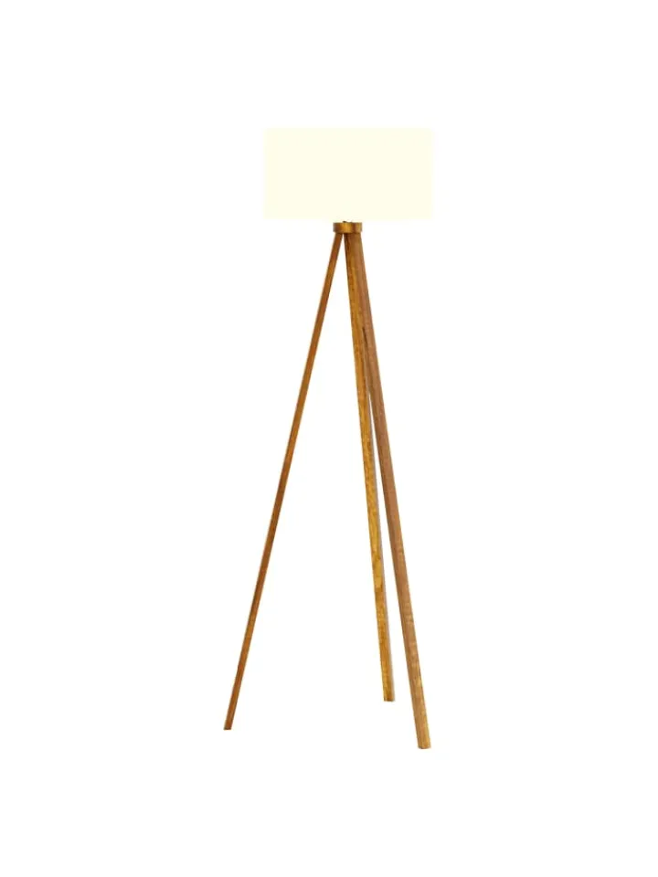 lux.pro Stehleuchten<Stehlampe Royal Tunbridge Wells in Braun Weiß (H)140cm (B)40cm (T)40cm