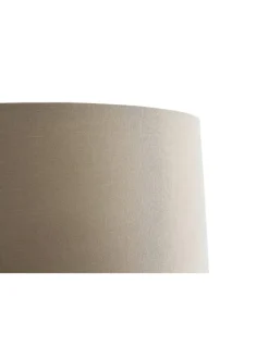 SalesFever Stehleuchten<Stehleuchte 145 cm aus Treibholz handgefertigt mit Leinenschirm in Weiß