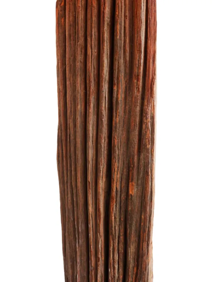 SalesFever Stehleuchten<Stehleuchte 175 cm handgefertigt aus Treibholz Natur mit Leinenschirm in Weiß