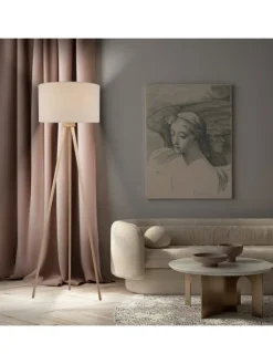 näve Stehleuchten<Stehleuchte "ARDITA" in beige - (L)61.6 cm x (B)61.6 cm x (H)152 cm