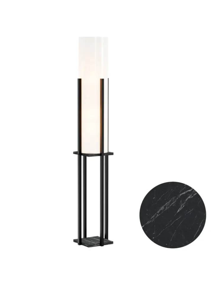 lux.pro Stehleuchten<Stehleuchte Gisborne in Schwarz (H)146cm (B)25cm (T)25cm