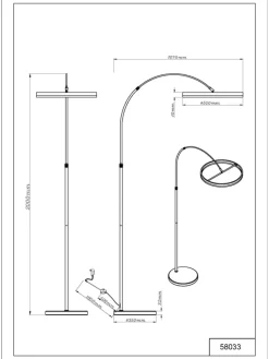 Globo lighting Stehleuchten<Stehleuchte "JERROLD" in black