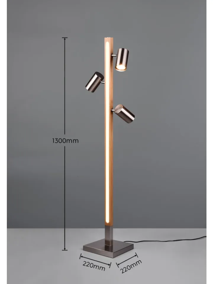 Trio Leuchten Stehleuchten<Stehleuchte MARLEY in Nickel matt