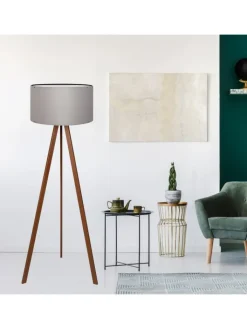 lux.pro Stehleuchten<Stehleuchte Newport in Grau (H)140cm (D)38cm