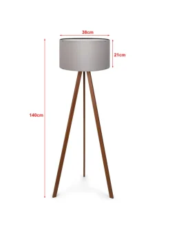 lux.pro Stehleuchten<Stehleuchte Newport in Grau (H)140cm (D)38cm