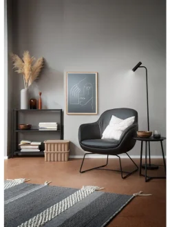 Schöner Wohnen Stehleuchten<Stehleuchte Stina in schwarz - (H) 154 cm x Ø 23 cm