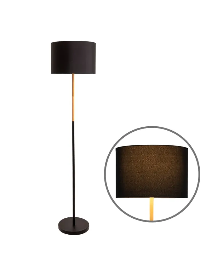 näve Stehleuchten<Stehleuchte "TESSILE" in schwarz - (L)36 cm x (B)36 cm x (H)150 cm