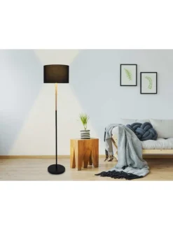 näve Stehleuchten<Stehleuchte "TESSILE" in schwarz - (L)36 cm x (B)36 cm x (H)150 cm