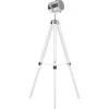 Beliani Stehleuchten<Stehleuchten ALZETTE in Weiß/Silber - (W) 70 x (H) 143 x (L) 70 cm