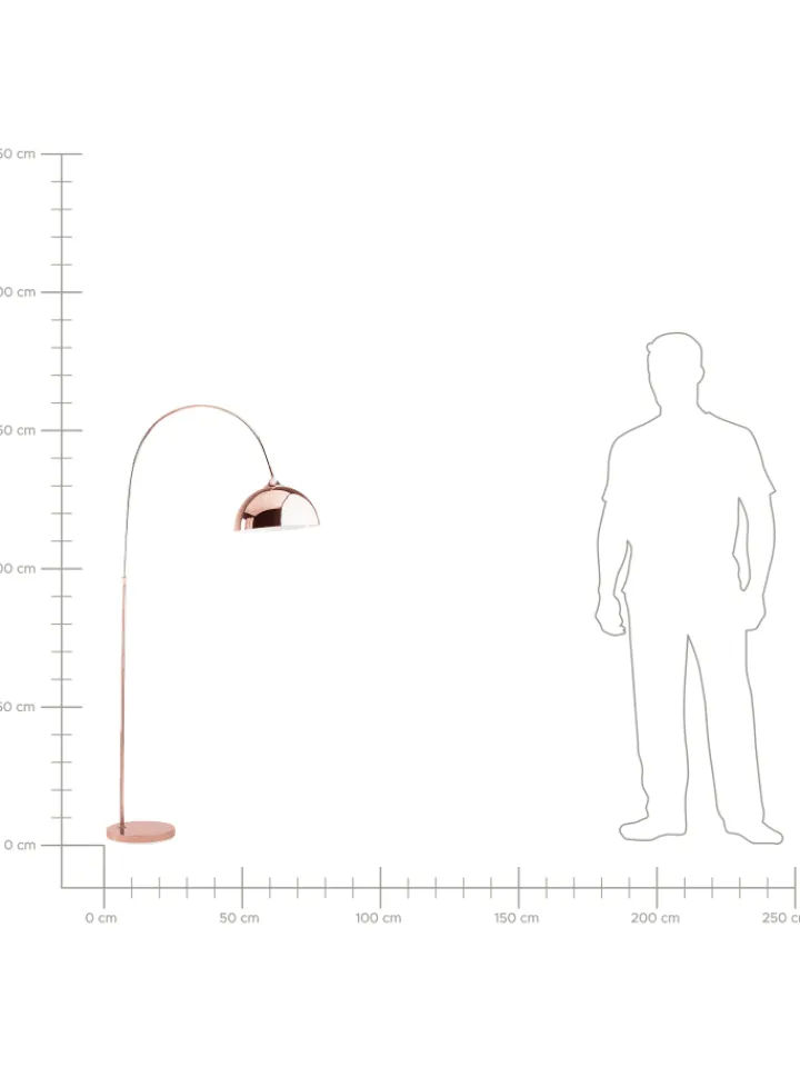Beliani Stehleuchten<Stehleuchten CANDELLA in Kupfer - (W) 35 x (H) 158 x (L) 65 cm