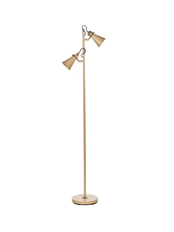 Beliani Stehleuchten<Stehleuchten MOYOLA in Beige/Gold - (W) 25 x (H) 165 x (L) 42 cm